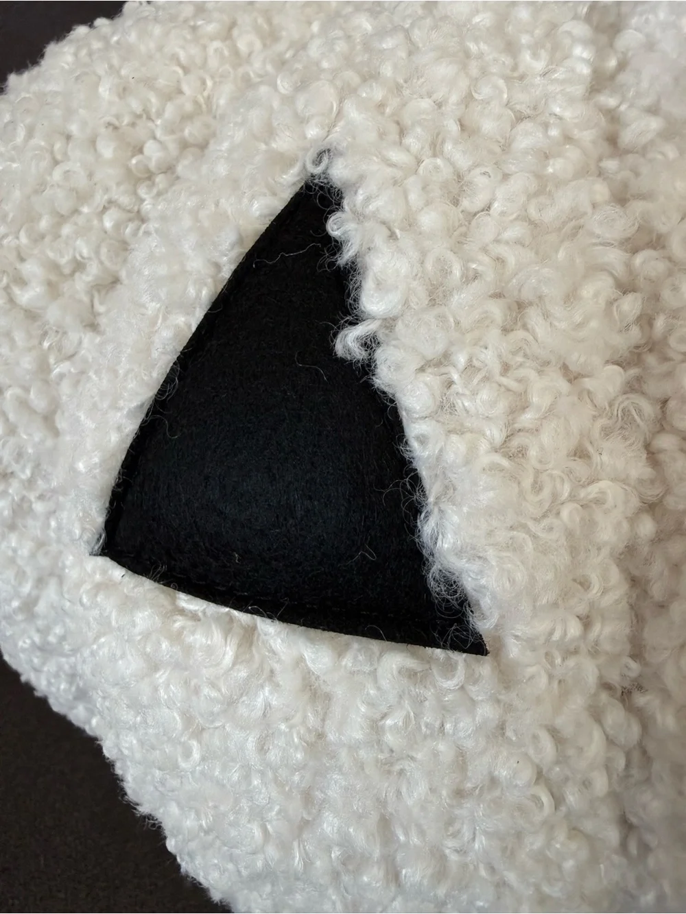 Pottery Barn Jack-o’-Lantern Shaped Pillow White
